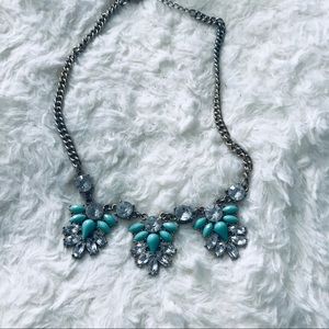 Icing statement necklace turquoise